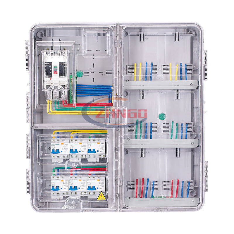 左右結構單相六表位電子式 ( 全透明 )